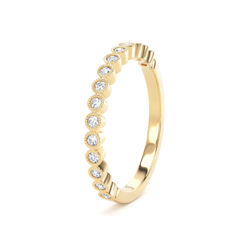 2MM Width Band Round Brilliant Cut - Millgrain Bezel (MBR)