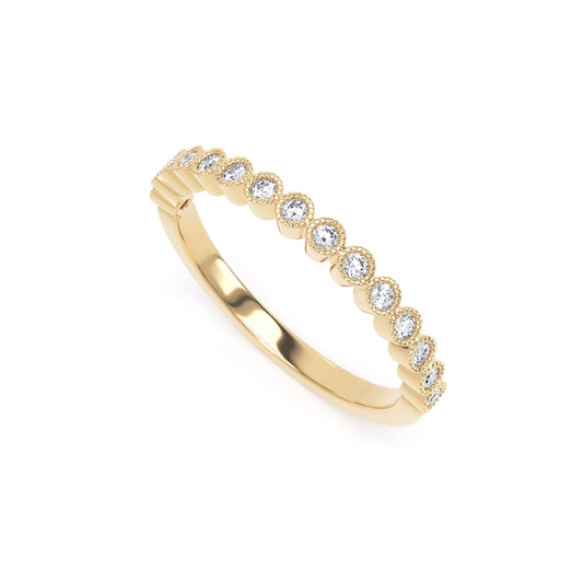 2MM Width Band Round Brilliant Cut - Millgrain Bezel (MBR)