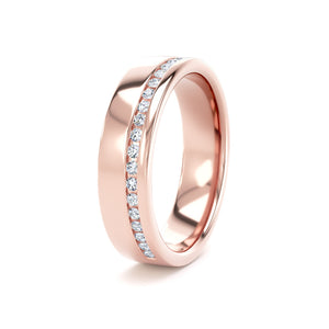 5.1MM Width Band Round Brilliant Cut - Offset Channel (OSC)
