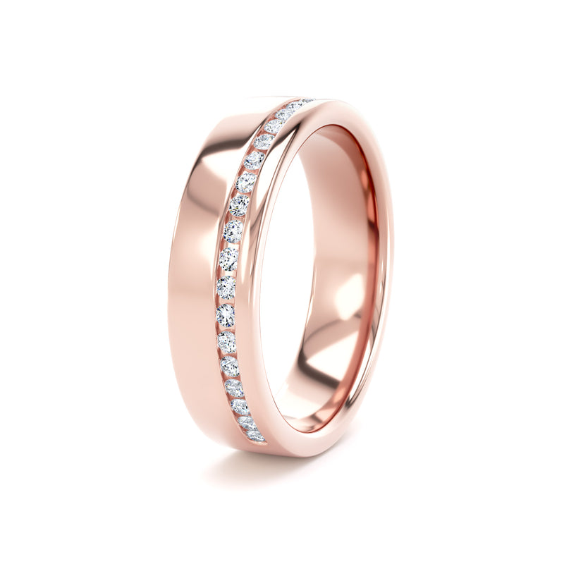 5.1MM Width Band Round Brilliant Cut - Offset Channel (OSC)
