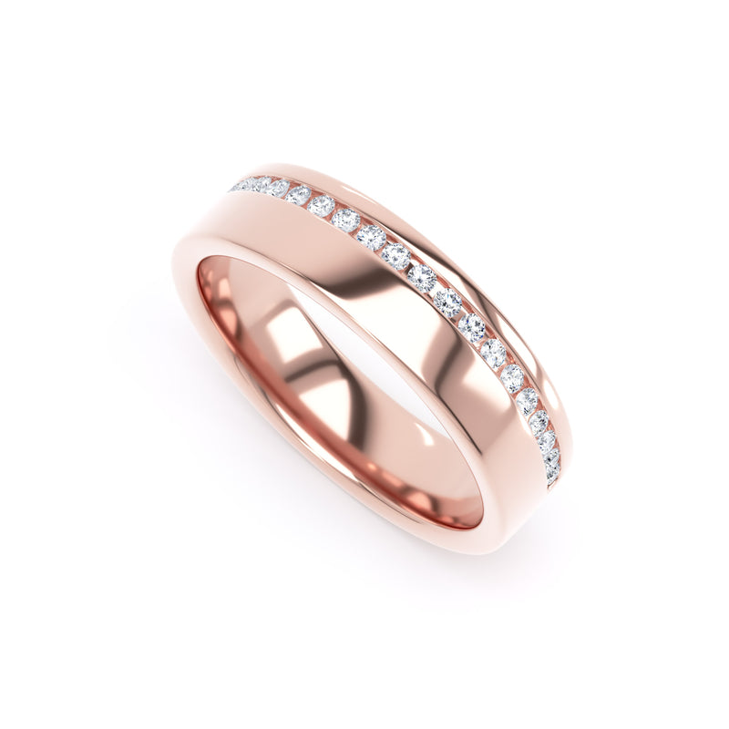 5.1MM Width Band Round Brilliant Cut - Offset Channel (OSC)