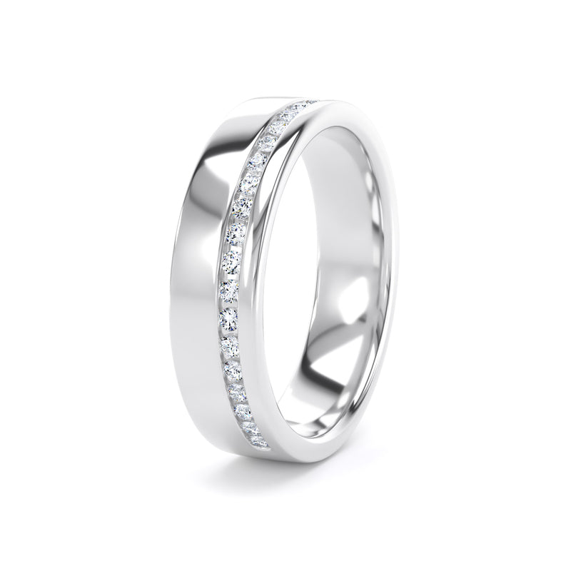 5.1MM Width Band Round Brilliant Cut - Offset Channel (OSC)