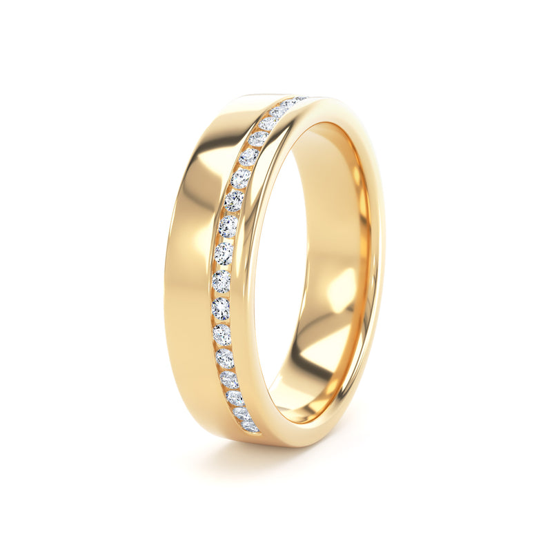 5.1MM Width Band Round Brilliant Cut - Offset Channel (OSC)