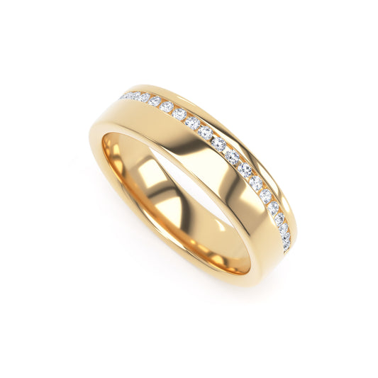 5.1MM Width Band Round Brilliant Cut - Offset Channel (OSC)