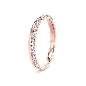 2.4MM Width Band Round Brilliant Cut - Offset Claw (OSW)