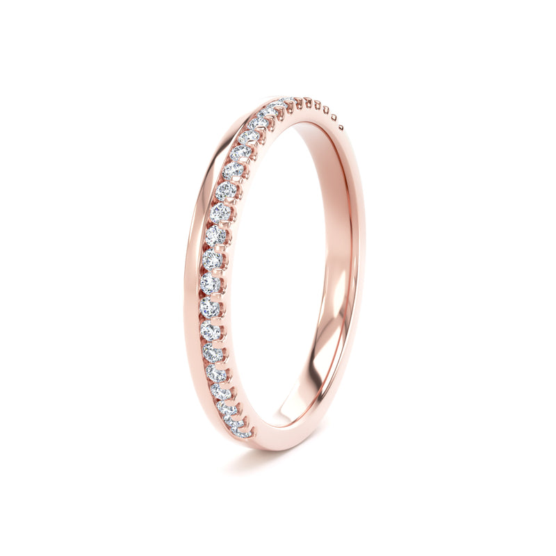 2.4MM Width Band Round Brilliant Cut - Offset Claw (OSW)