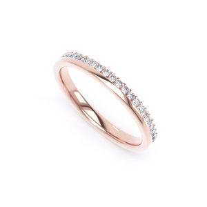 2.4MM Width Band Round Brilliant Cut - Offset Claw (OSW)