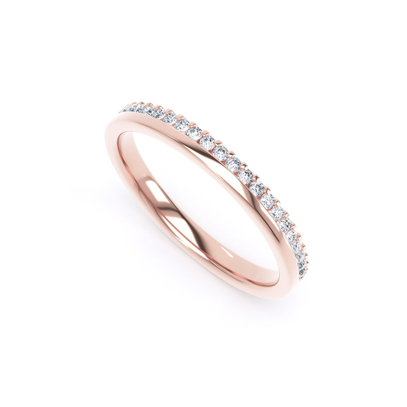 2.4MM Width Band Round Brilliant Cut - Offset Claw (OSW)