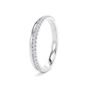 2.4MM Width Band Round Brilliant Cut - Offset Claw (OSW)