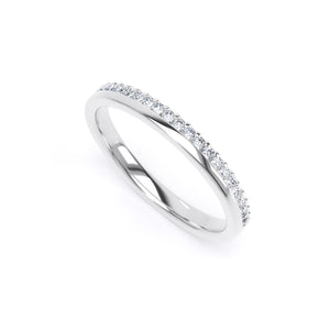 2.4MM Width Band Round Brilliant Cut - Offset Claw (OSW)