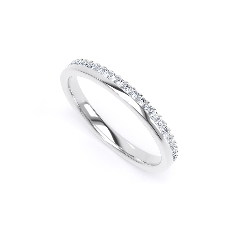 2.4MM Width Band Round Brilliant Cut - Offset Claw (OSW)