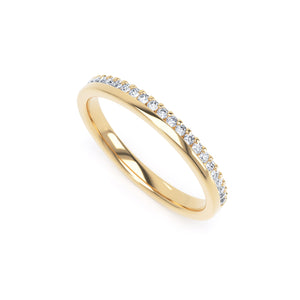 2.4MM Width Band Round Brilliant Cut - Offset Claw (OSW)