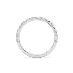 2.4MM Width Band Round Brilliant Cut - Rope Twist (RTR)