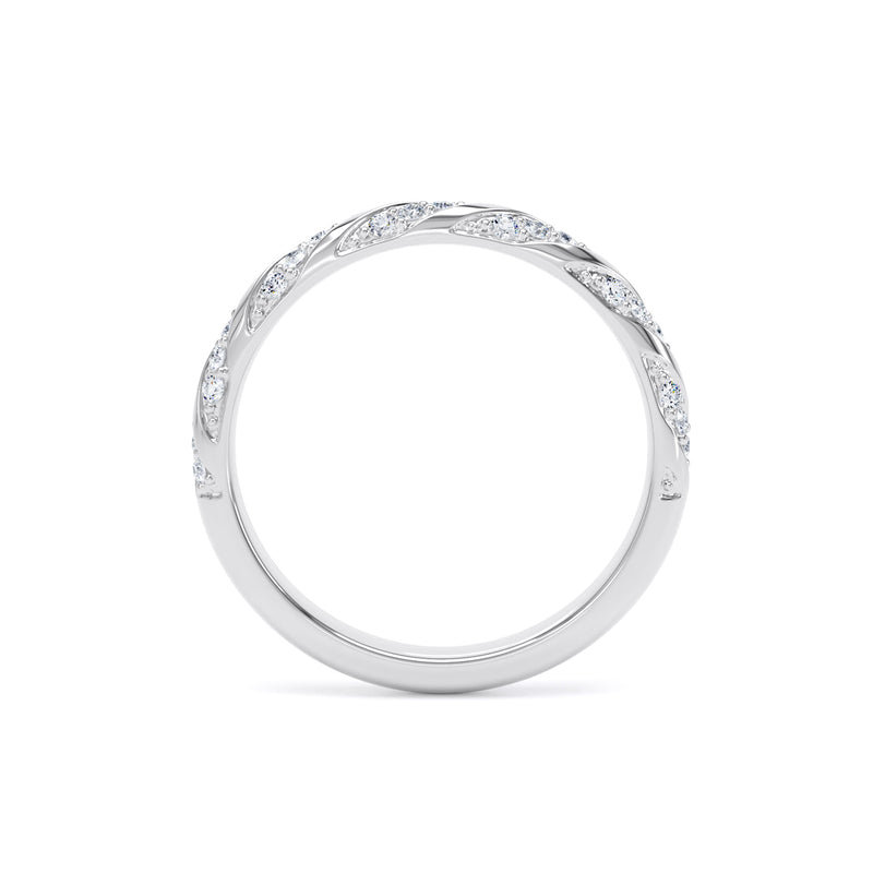 2.4MM Width Band Round Brilliant Cut - Rope Twist (RTR)