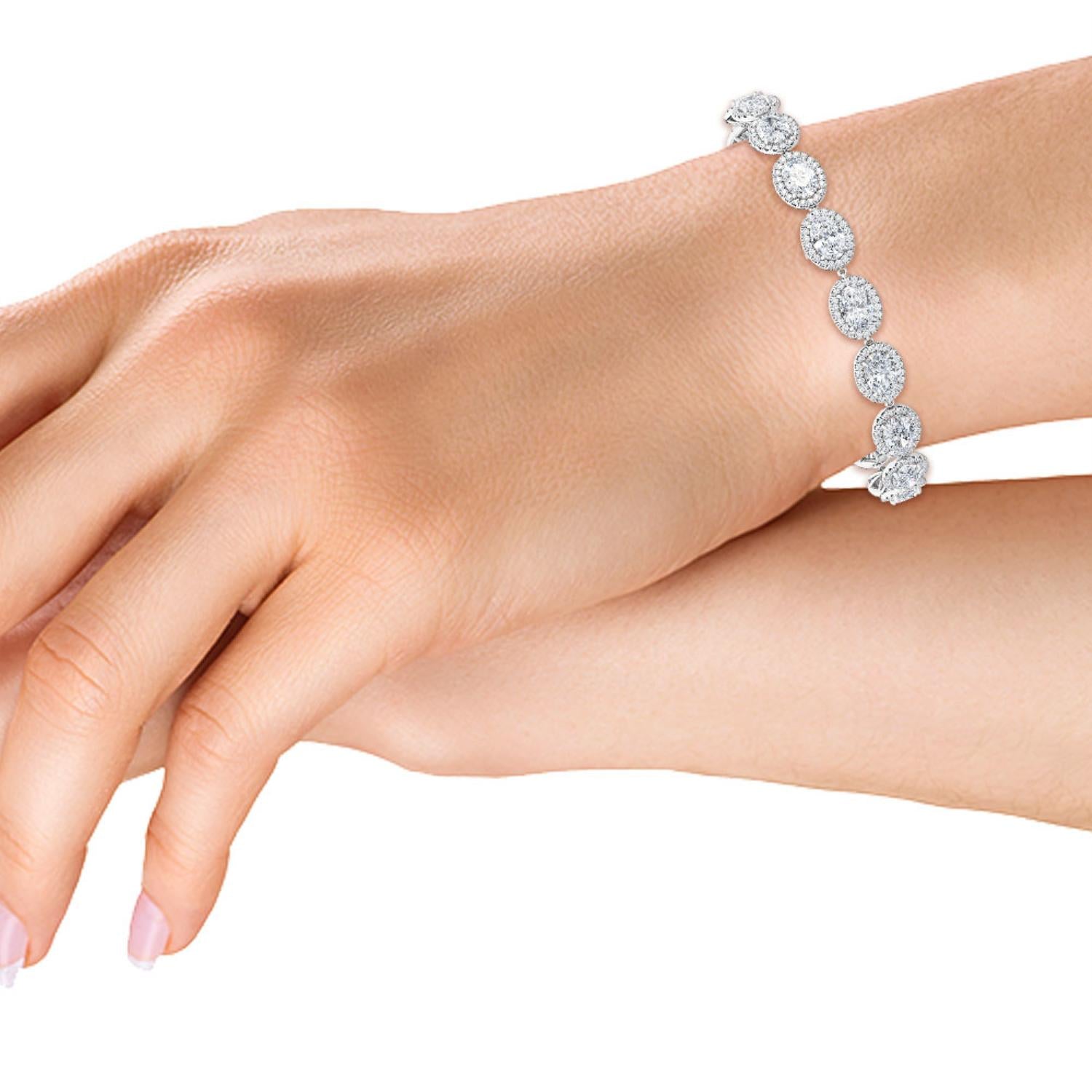 Lab Grown Diamond BRACELET 11.00 ctw BR20059OV-11-7IN