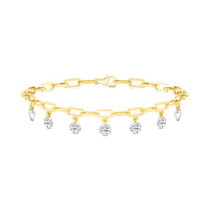 18K Yellow Gold Lab Grown Diamond BRACELET 2.98 ctw BR20370-2.83CT-7IN