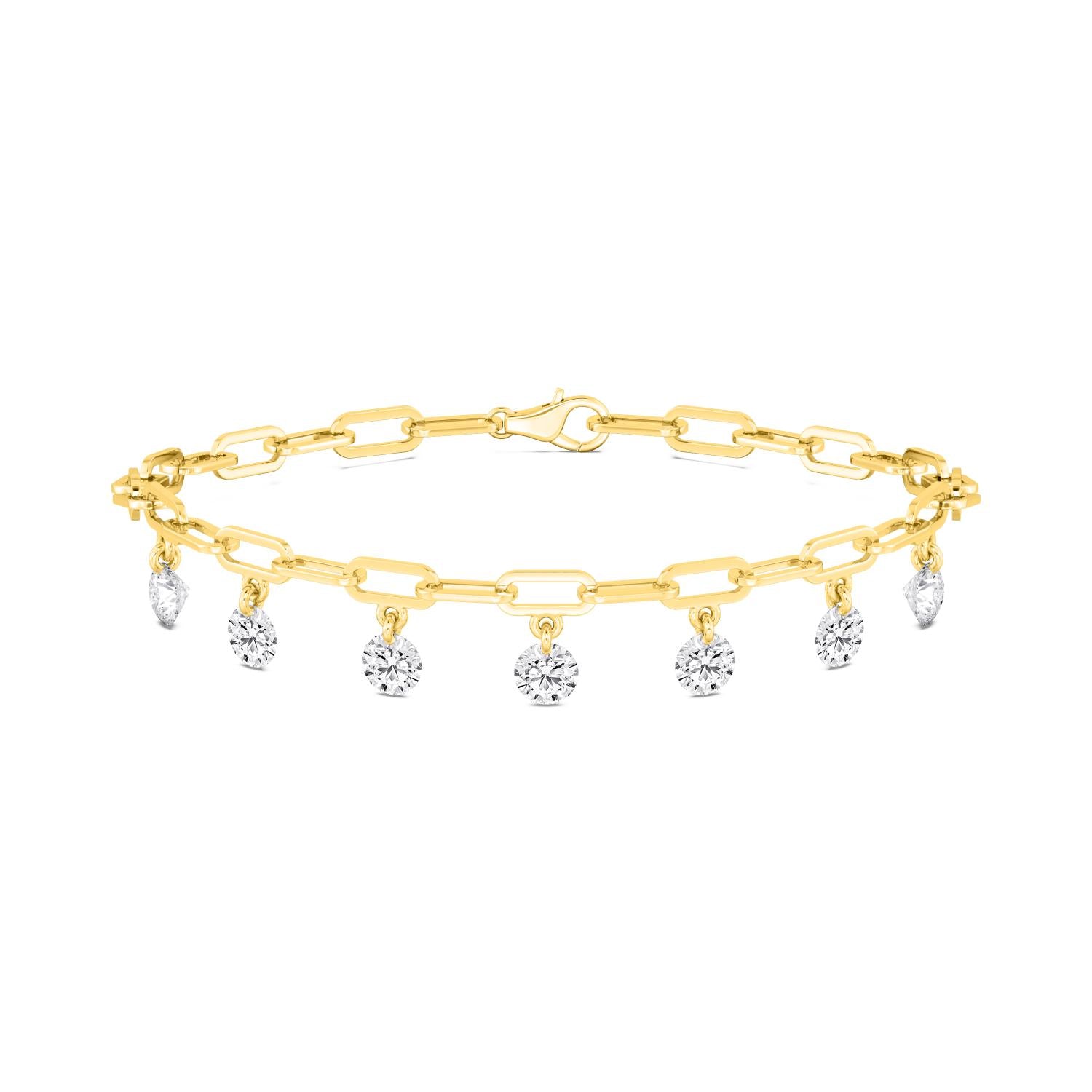 18K Yellow Gold Lab Grown Diamond BRACELET 2.98 ctw BR20370-2.83CT-7IN