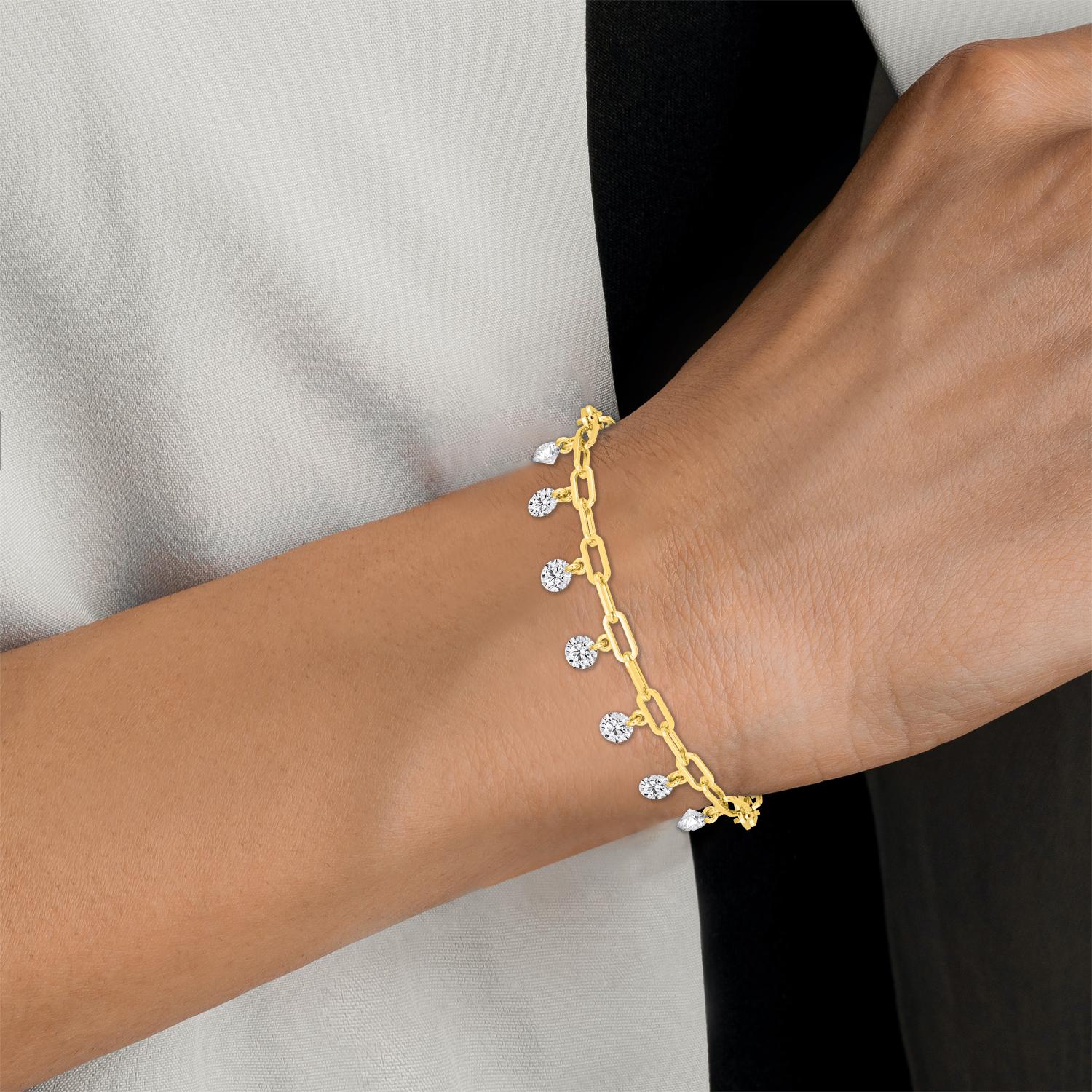 18K Yellow Gold Lab Grown Diamond BRACELET 2.98 ctw BR20370-2.83CT-7IN