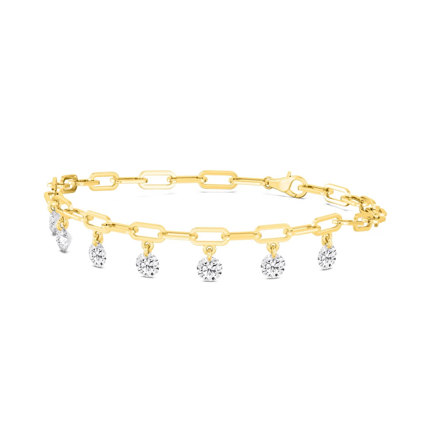 18K Yellow Gold Lab Grown Diamond BRACELET 2.98 ctw BR20370-2.83CT-7IN
