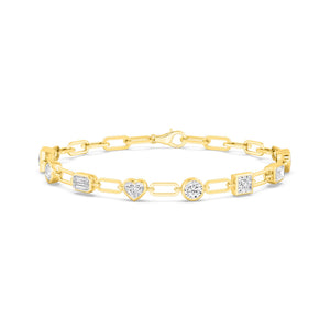 18K Yellow Gold Lab Grown Diamond BRACELET 3.49 ctw BR20372-3.5-7IN