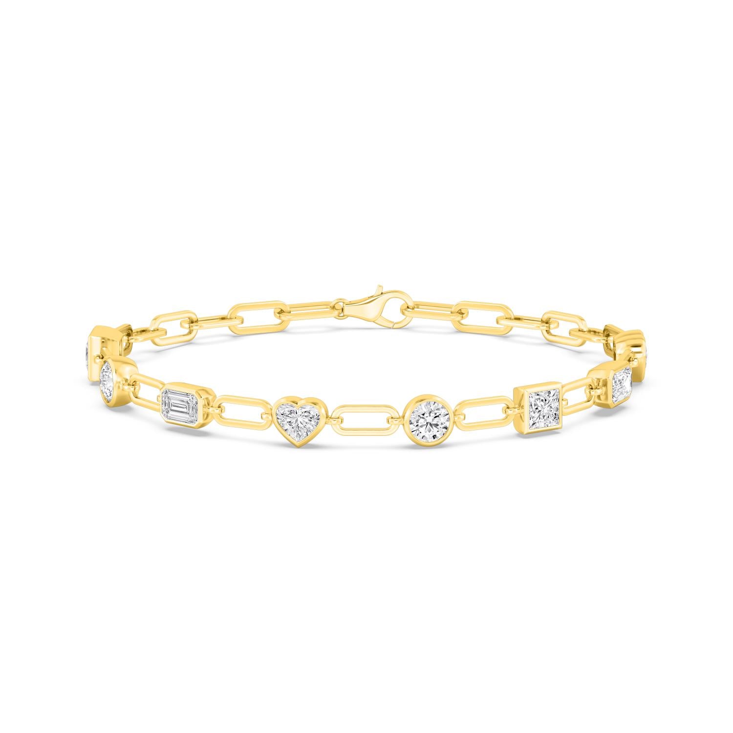 18K Yellow Gold Lab Grown Diamond BRACELET 3.49 ctw BR20372-3.5-7IN