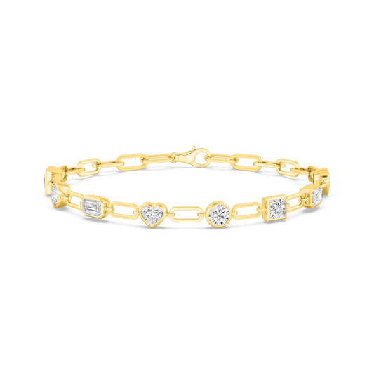 18K Yellow Gold Lab Grown Diamond BRACELET 3.49 ctw BR20372-3.5-7IN