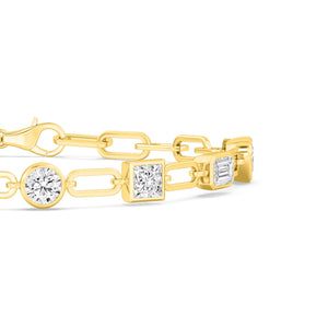 18K Yellow Gold Lab Grown Diamond BRACELET 3.49 ctw BR20372-3.5-7IN