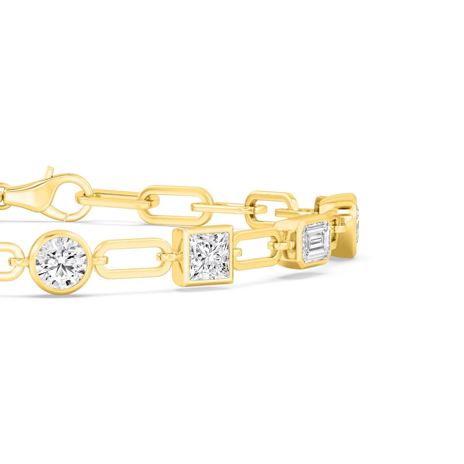 18K Yellow Gold Lab Grown Diamond BRACELET 3.49 ctw BR20372-3.5-7IN