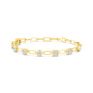18K Yellow Gold Lab Grown Diamond BRACELET 3.49 ctw BR20372-3.5-7IN