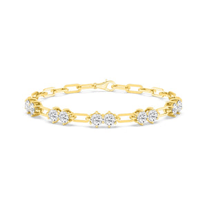18K Yellow Gold Lab Grown Diamond BRACELET 4.20 ctw BR20373-4-7IN
