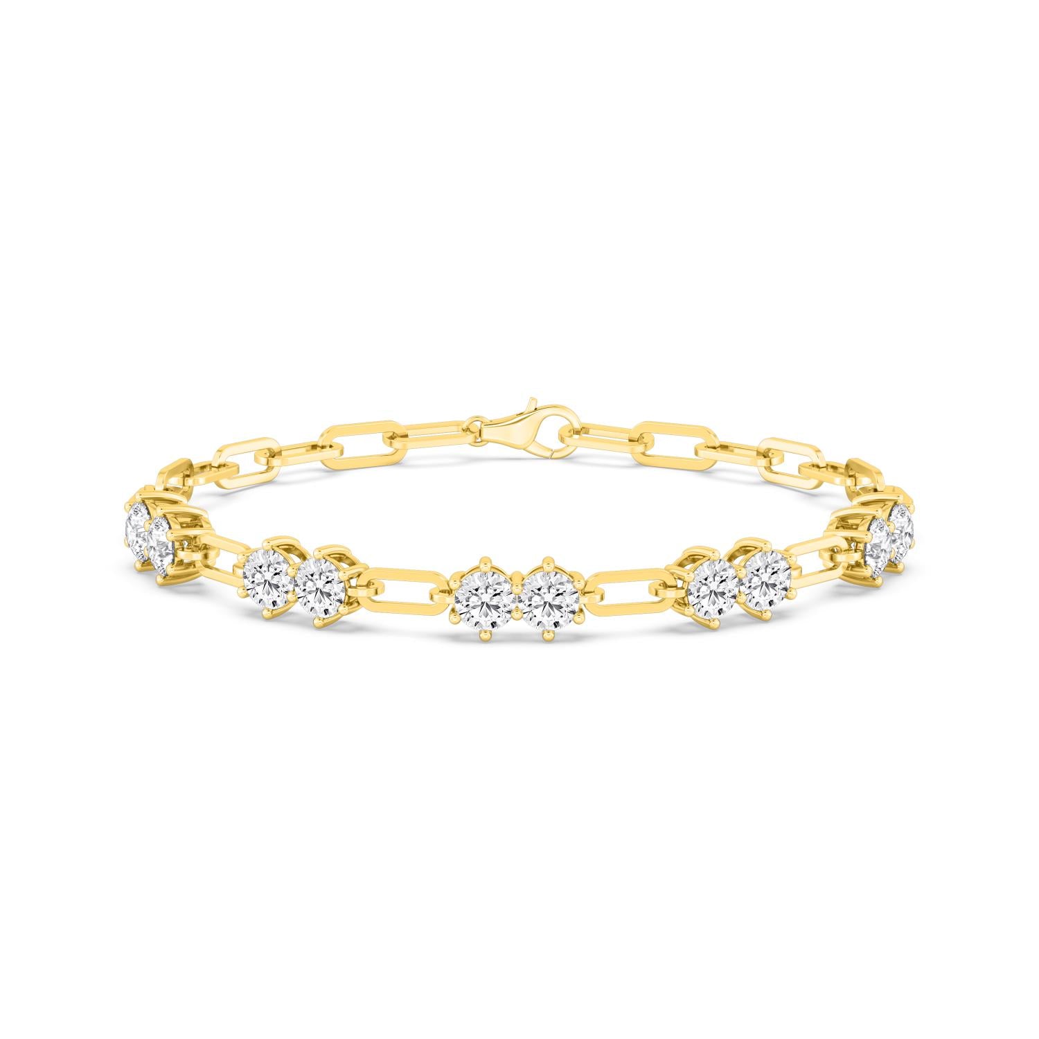 18K Yellow Gold Lab Grown Diamond BRACELET 4.20 ctw BR20373-4-7IN
