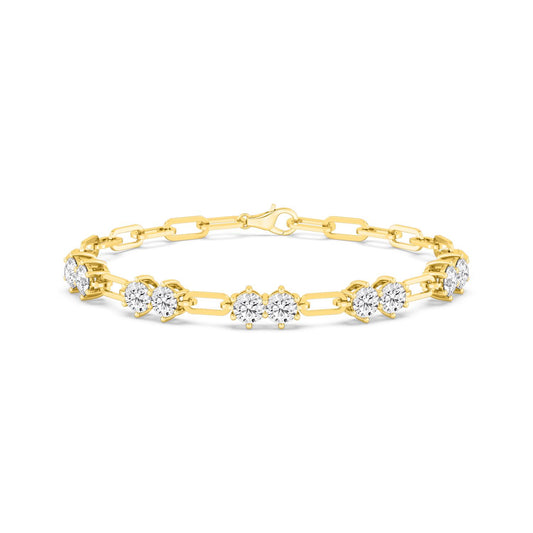 18K Yellow Gold Lab Grown Diamond BRACELET 4.20 ctw BR20373-4-7IN