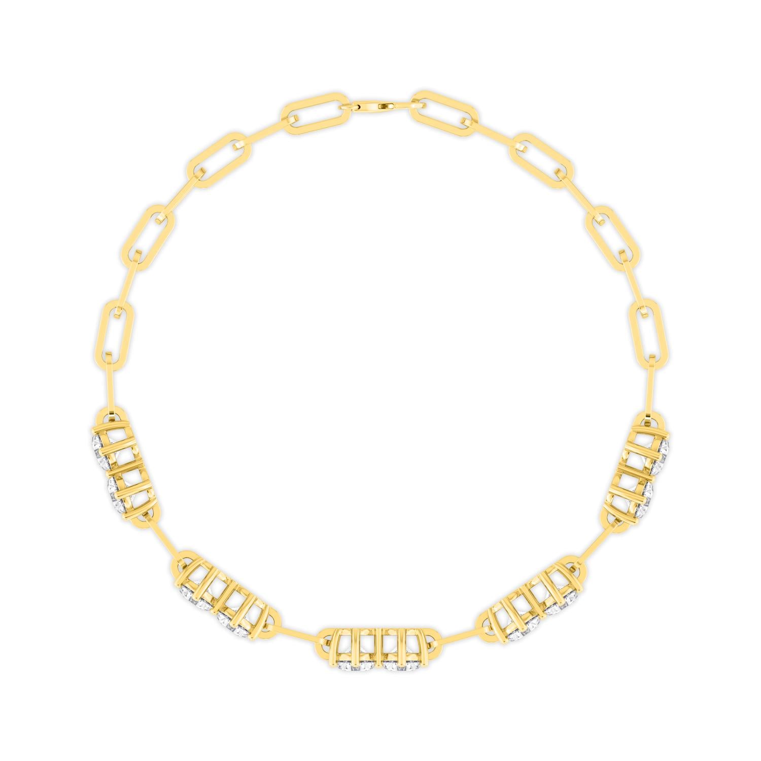 18K Yellow Gold Lab Grown Diamond BRACELET 4.20 ctw BR20373-4-7IN