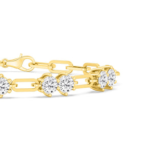 18K Yellow Gold Lab Grown Diamond BRACELET 4.20 ctw BR20373-4-7IN