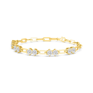 18K Yellow Gold Lab Grown Diamond BRACELET 4.20 ctw BR20373-4-7IN