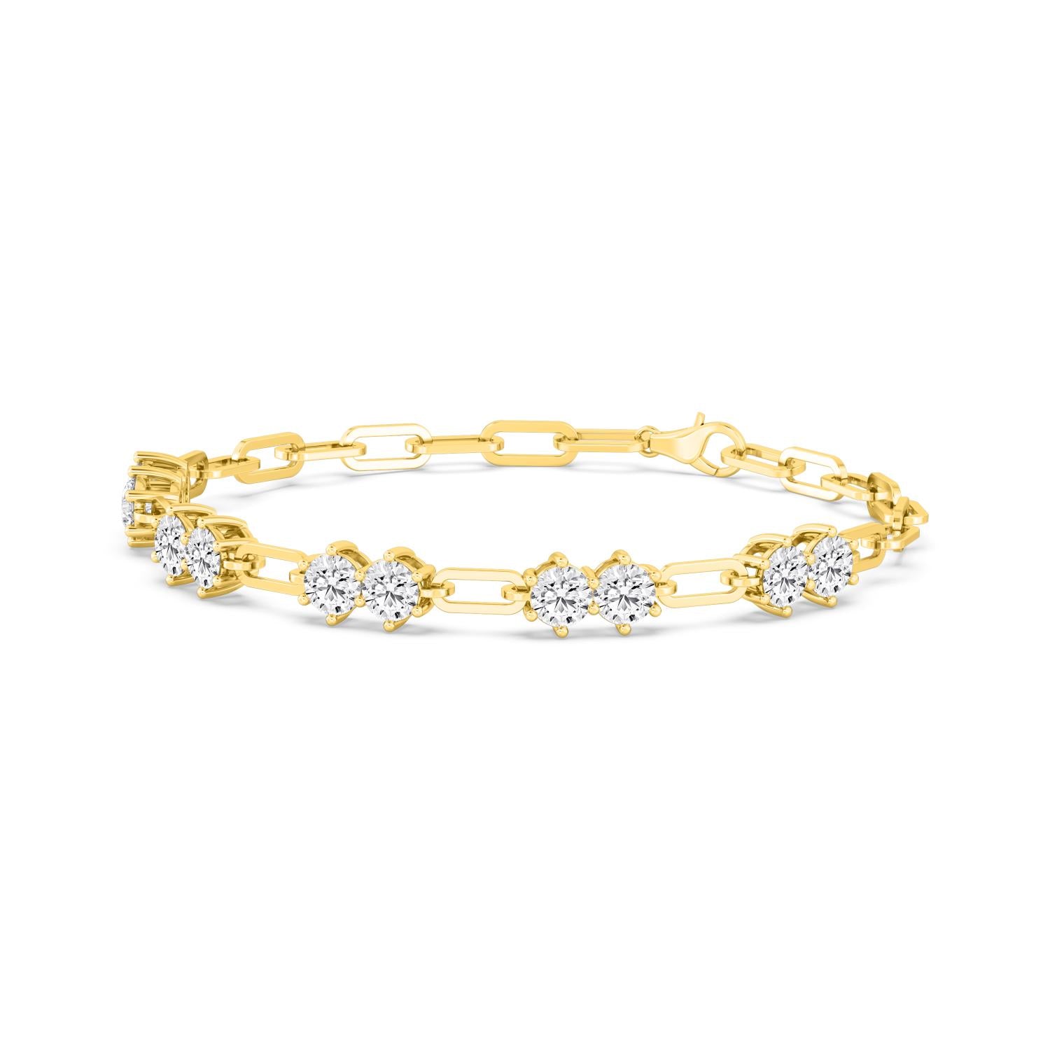 18K Yellow Gold Lab Grown Diamond BRACELET 4.20 ctw BR20373-4-7IN