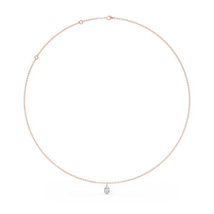 Lab Grown Diamond NECKLACE 0.72 ctw N08223OV-0.75CT-18IN