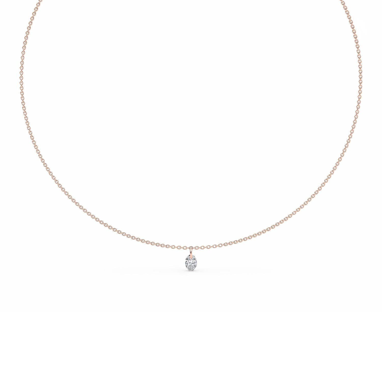 Lab Grown Diamond NECKLACE 0.72 ctw N08223OV-0.75CT-18IN