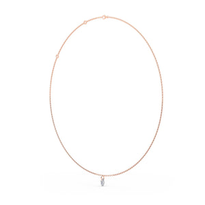Lab Grown Diamond NECKLACE 0.72 ctw N08223OV-0.75CT-18IN