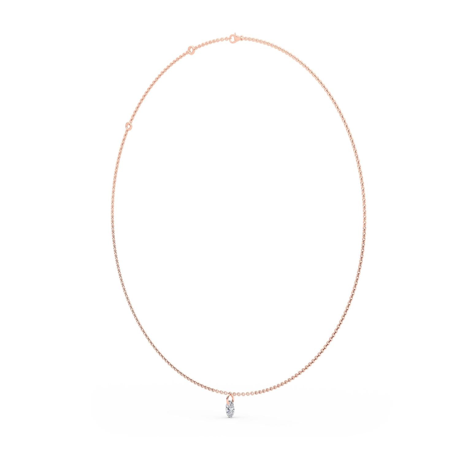 Lab Grown Diamond NECKLACE 0.72 ctw N08223OV-0.75CT-18IN