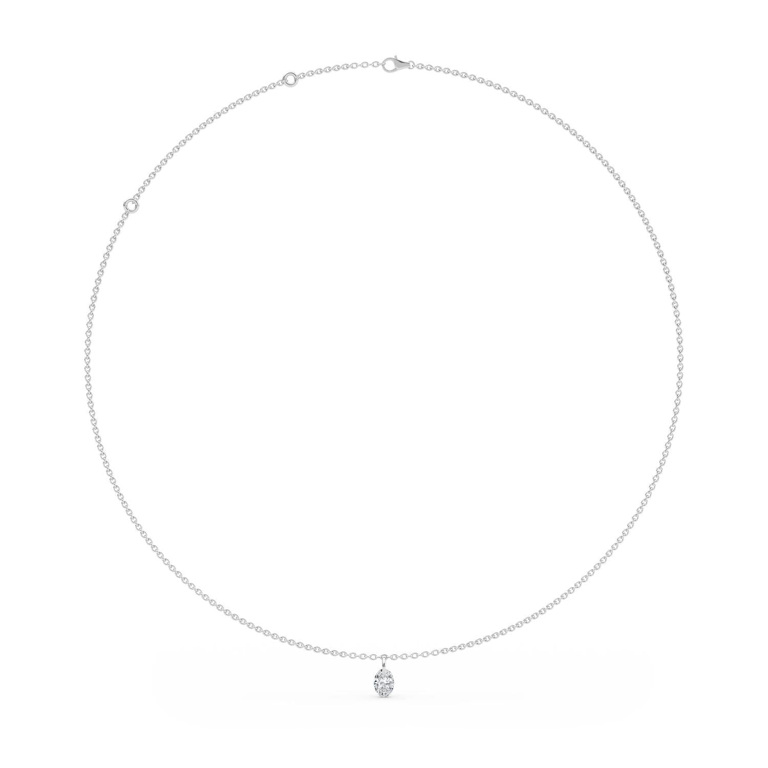 Lab Grown Diamond NECKLACE 0.72 ctw N08223OV-0.75CT-18IN