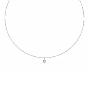 Lab Grown Diamond NECKLACE 0.72 ctw N08223OV-0.75CT-18IN