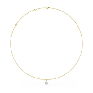 Lab Grown Diamond NECKLACE 0.72 ctw N08223OV-0.75CT-18IN