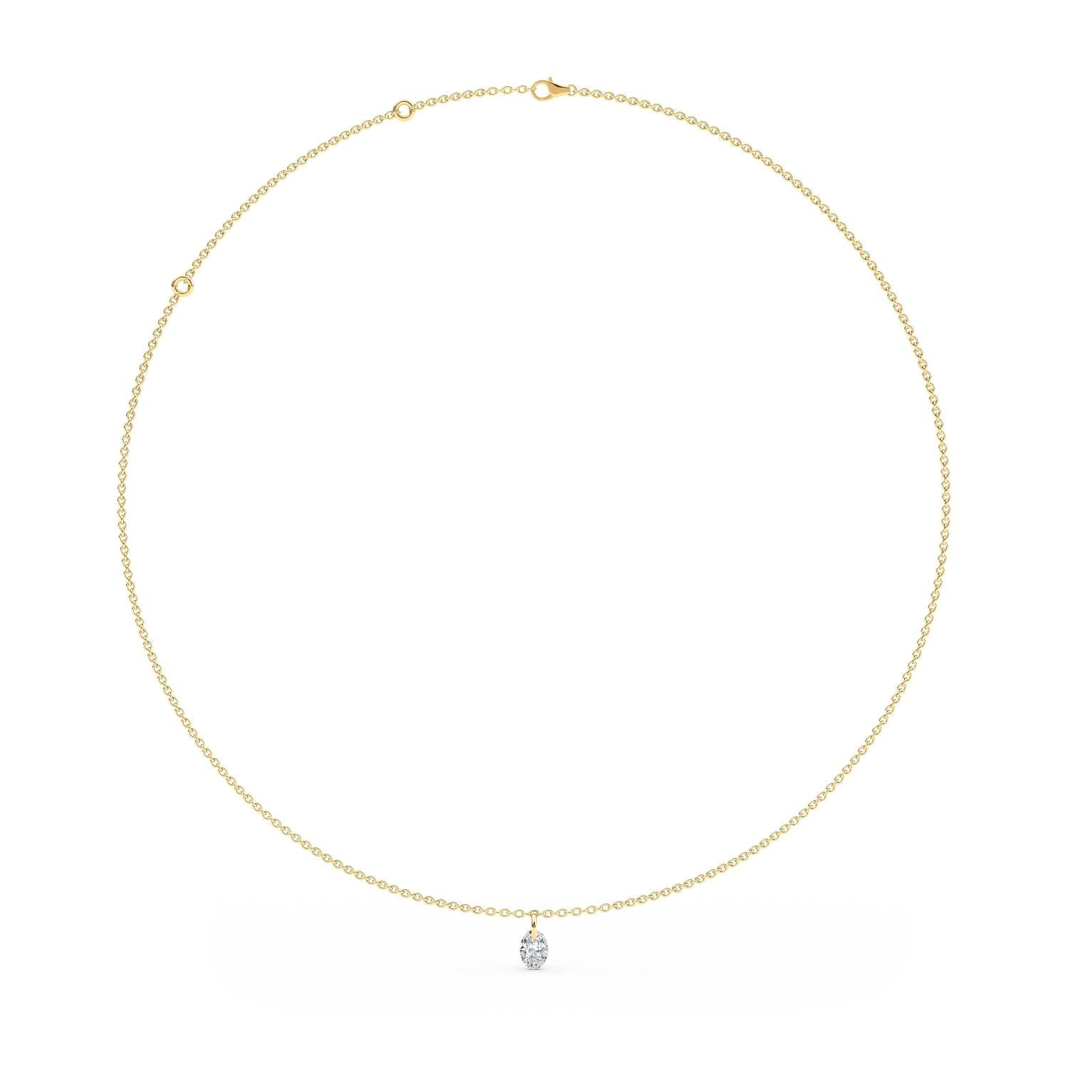 Lab Grown Diamond NECKLACE 0.72 ctw N08223OV-0.75CT-18IN