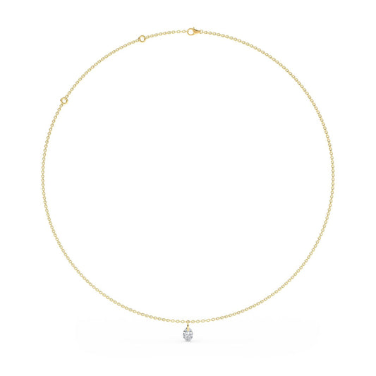 Lab Grown Diamond NECKLACE 0.72 ctw N08223OV-0.75CT-18IN