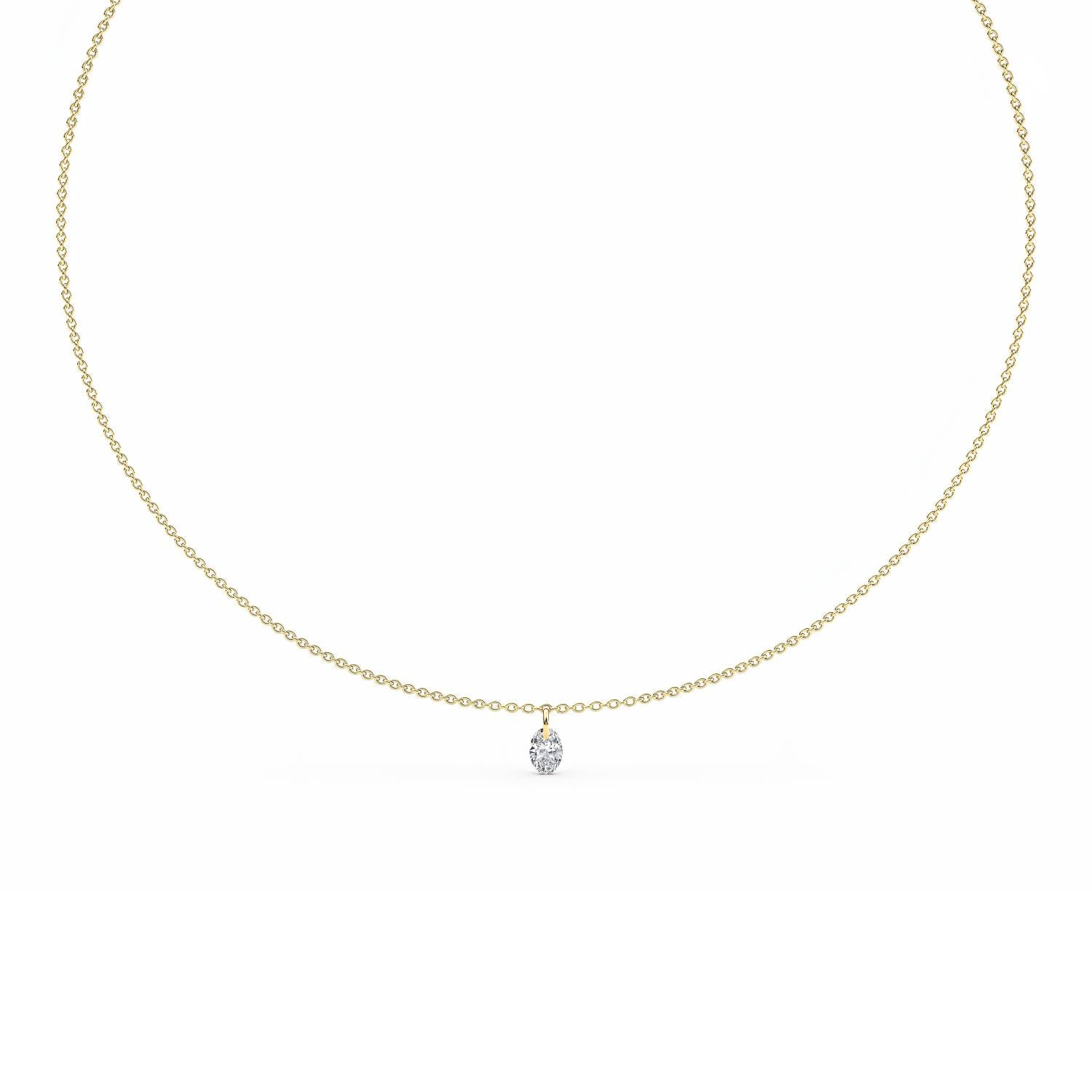 Lab Grown Diamond NECKLACE 0.72 ctw N08223OV-0.75CT-18IN