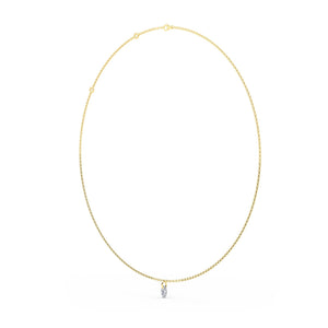 Lab Grown Diamond NECKLACE 0.72 ctw N08223OV-0.75CT-18IN
