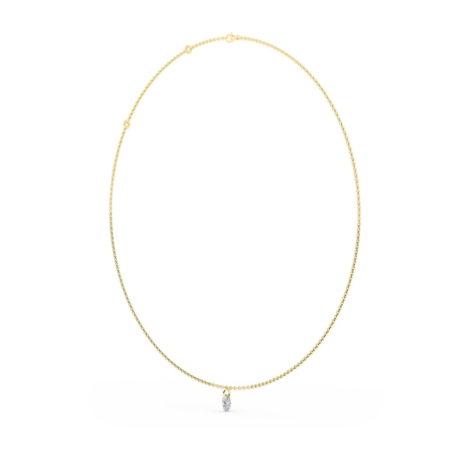Lab Grown Diamond NECKLACE 0.72 ctw N08223OV-0.75CT-18IN