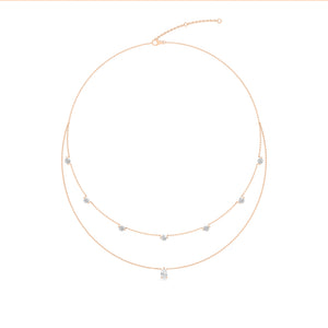 Lab Grown Diamond Layered Necklace N08231-2.15CT-18IN
