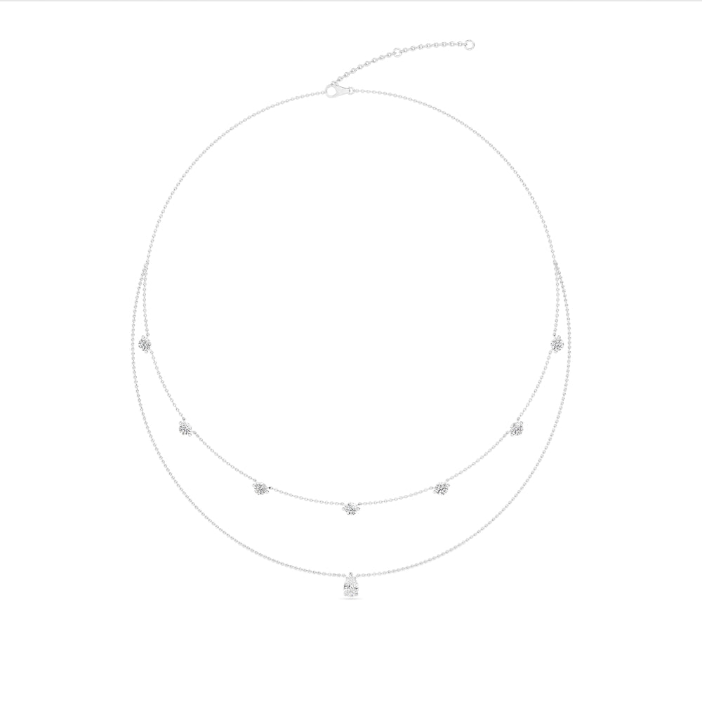 Lab Grown Diamond Layered Necklace N08231-2.15CT-18IN